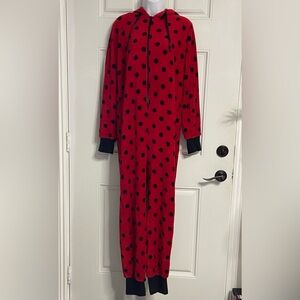 TOTALLY PINK Polka Dot LADY BUG Onesie Pajama